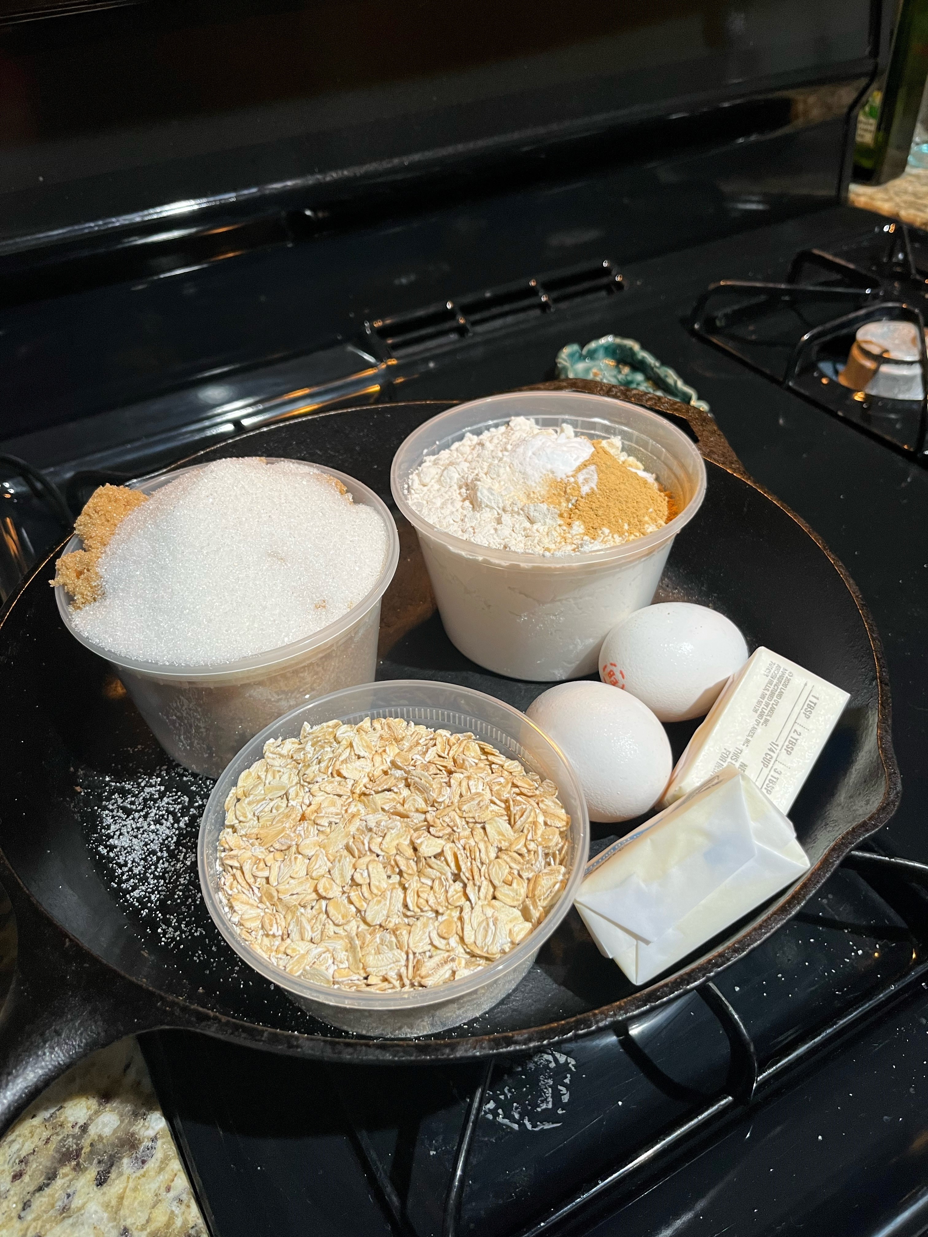 Brown Sugar Oatmeal Cast Iron Cookies